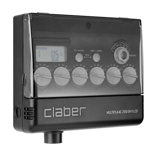 Claber 8058 - Multipla, 6 zónová řídící jednotka 220/24V, LCD