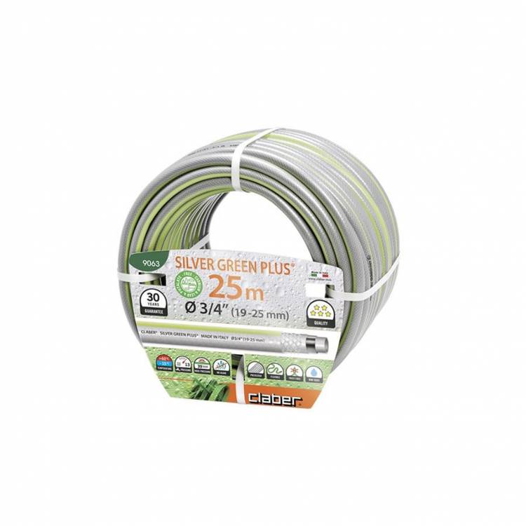 Claber 9063 - zahradní hadice Silver green Plus 3/4" - 25m