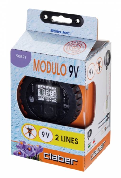 Claber 90821 - Řídící jednotka 9V pro 2 solenoidní ventily.