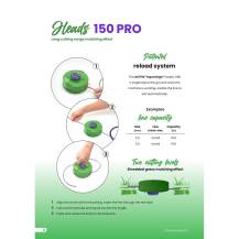 Strunová nylonová hlava PRO 150 M8x1,25 SF/GF/LF - OCEL